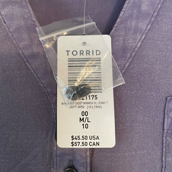 COPY - Torrid Harper Dusty Purple Mineral Wash Harper Sleeveless - Picture 4 of 6